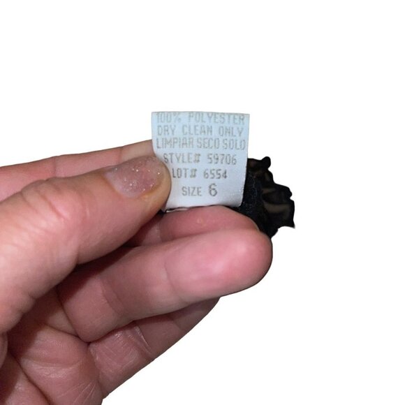 Shimmer By Bari Jay Womens Dress Size 6 Black Cocktail Pleated Chiffon Sequin Bo - Picture 5 of 11